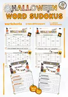 Vorschau - Arbeitsblätter - HALLOWEEN - WORD SUDOKUS - Deckblatt