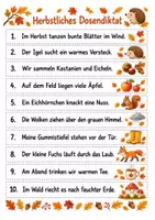 Vorschau - Arbeitsblätter - Herbstliche Kartei für den Deutschunterricht - Seite 1