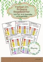 Vorschau - Arbeitsblätter - Verben im Präsens/Einfach erklärt/DaZ&DaF/A1-A2 - Deckblatt