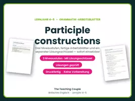 Vorschau - Arbeitsblätter - Participle constructions – Übungen - Deckblatt