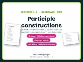 Vorschau - Quiz - Participle constructions – Englisch-Quiz - Deckblatt