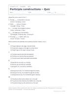Vorschau - Quiz - Participle constructions – Englisch-Quiz - Seite 1