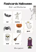 Vorschau - Bildkarten - Flashcards Halloween - Wort- und Bildkarten - Deckblatt