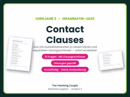 Vorschau - Quiz - Contact Clauses – Quiz mit Lösungen - Deckblatt