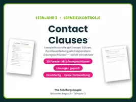 Vorschau - Test - Contact Clauses – Lernzielkontrolle - Deckblatt