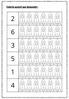 Aperçu - Feuilles d'exercices - Cahier autonome des numbre de 1 à 6 - Page 3