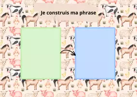 Aperçu - Jeux - Constrution de phrases - La ferme - Page 2