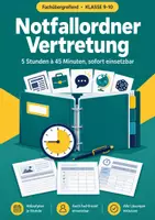 Vorschau - Stundenentwürfe - Vertretungsstunden Klasse 9-10: 5 Stunden - Deckblatt