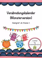 Vorschau - Stationenlernen - Verabredungskalender (Monsterversion) - Deckblatt
