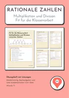 Vorschau - Stundenentwürfe - Fit für die Klassenarbeit: Multiplikation und Division rationaler Zahlen - Deckblatt