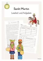 Vorschau - Arbeitsblätter - Sankt Martin - Lesetext mit Aufgaben (Klasse 4-6) - Deckblatt