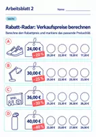 Vorschau - Arbeitsblätter - Rabatt-Radar: Verkaufspreise berechnen Klasse 6 Gymnasium | Mathematik Sekundarstufe I | 10 Arbeitsblätter mit Lösungen als PDF - Seite 2