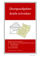 Vorschau - Arbeitsblätter - Übungsaufgaben - Briefe schreiben - Deckblatt