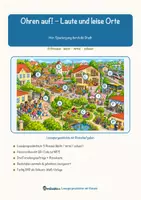 Vorschau - Arbeitsblätter - Ohren auf! – Laute und leise Orte – Lesespurgeschichte mit Rätselaufgaben (Klasse 1) - Seite 1