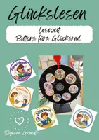 Vorschau - Bildkarten - Glückslesen - Lesezeit Buttons fürs Glücksrad - Deckblatt