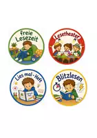 Vorschau - Bildkarten - Glückslesen - Lesezeit Buttons fürs Glücksrad - Seite 1