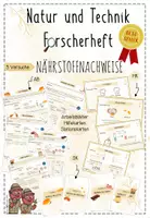 Vorschau - Stundenentwürfe - Nährstoffnachweise Forscherheft | Experimente Natur und Technik 5 - Deckblatt