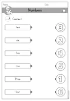 Vorschau - Arbeitsblätter - Numbers 1–12 | Zahlen bis 12 Englisch | Arbeitsblatt Connect - Seite 2