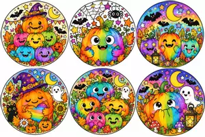 Vorschau - Mal- und Bastelvorlagen - 18 Halloween-Mandalas (mini) und 4 Happy Halloween Karten - Seite 2