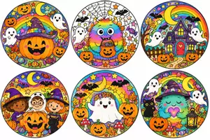 Vorschau - Mal- und Bastelvorlagen - 18 Halloween-Mandalas (mini) und 4 Happy Halloween Karten - Seite 3