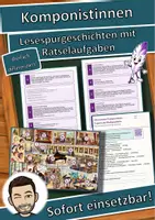 Vorschau - Arbeitsblätter - Komponistinnen – Frauen in der Musikgeschichte – Lesespurgeschichte mit Rätselaufgaben (Klasse 9) - Deckblatt