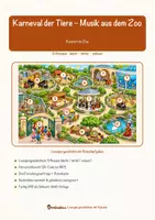 Vorschau - Arbeitsblätter - Karneval der Tiere – Musik aus dem Zoo – Lesespurgeschichte mit Rätselaufgaben (Klasse 1) - Seite 1