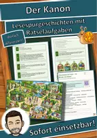 Vorschau - Arbeitsblätter - Der Kanon – eine Melodie, viele Stimmen – Lesespurgeschichte mit Rätselaufgaben (Klasse 3) - Deckblatt