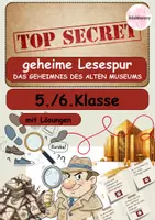 Vorschau - Unterrichtsreihen - Lesespur 5./6. Klasse Deutsch – Das Geheimnis des alten Museums | Krimi, Leseförderung & Leseverständnis - Deckblatt