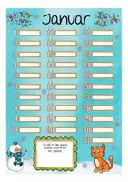 Vorschau - Mal- und Bastelvorlagen - Geburtstagskalender Katze / Katzenklasse - Seite 2