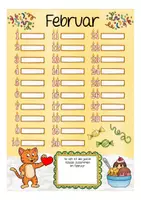 Vorschau - Mal- und Bastelvorlagen - Geburtstagskalender Katze / Katzenklasse - Seite 3