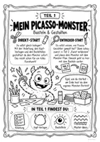 Vorschau - Mal- und Bastelvorlagen - Monster im Picasso-Stil 👻🎨 Kunstprojekt mit Bastelvorlagen zu Halloween 🎃 - Seite 2