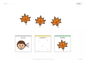 Aperçu - Feuilles d'exercices - Atelier dénombrement – « Je compte » : les nombres jusqu'à 10 (L'automne) - Page 2