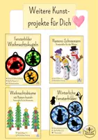Vorschau - Mal- und Bastelvorlagen - Kunst Weihnachten - Rentier mit Wackelbeinen basteln - Kunst Grunschule Klasse 1 - Kunst Klasse 2 - Advent Kunstprojekt - Seite 2