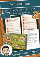 Vorschau - Mal- und Bastelvorlagen - Aufwärmen – warum der Körper Anlauf braucht – Lesespurgeschichte mit Rätselaufgaben (Klasse 3) - Deckblatt