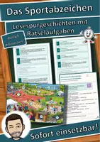 Vorschau - Arbeitsblätter - Das Sportabzeichen – Leistungen messen und vergleichen – Lesespurgeschichte mit Rätselaufgaben (Klasse 7) - Deckblatt
