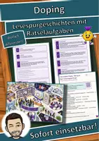 Vorschau - Arbeitsblätter - Doping – Betrug am Sport und am eigenen Körper – Lesespurgeschichte mit Rätselaufgaben (Klasse 10) - Deckblatt