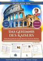Vorschau - Stationenlernen - Escape Room Rom gratis | 2 Stationen | Klasse 5-7 - Deckblatt