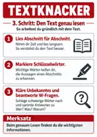 Vorschau - Poster - 🔴 Textknacker – Lesestrategie in 4 einfachen Schritten 📖🔍 - Seite 2