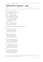 Vorschau - Quiz - Befehlsform Englisch – Quiz mit Lösungen - Seite 1