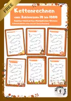 Vorschau - Arbeitsblätter - Kettenrechnen Zahlenraum 10 bis 1000 - Deckblatt