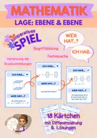 Vorschau - Spiele - Vektorrechnung | Lagebeziehung von Ebenen | Kooperatives Spiel "Ich hab...Wer hat?" - Deckblatt