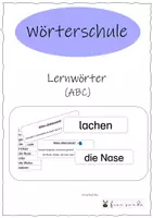Vorschau - Arbeitsblätter - Wörterschule Lernwörter - Ordnen nach dem ABC - Deckblatt