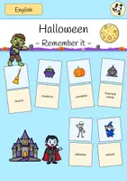 Vorschau - Spiele - Halloween - Merk es dir (Englisch) - Deckblatt