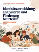 Vorschau - Stundenentwürfe - Identitätsentwicklung analysieren | Escape Room Pädagogik Q1/Q2 | 8 komplexe Aufgaben - Deckblatt