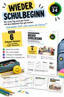 Vorschau - Unterrichtsreihen - Der erste Tag nach den Ferien: Ankomm-Pass & 6 Stationen (Klasse 3–4) - Deckblatt