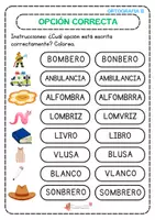 Vista previa - Unidades / Secuencias / Situaciones de Aprendizaje - Prácticas de ortografía B/V: Hojas de trabajo - página 1