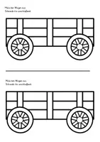 Vorschau - Mal- und Bastelvorlagen - Herbst Kunstprojekt mit Namen Kürbiswagen mit Anleitung - Seite 2