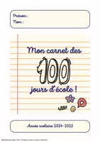 Aperçu - Feuilles d'exercices - Carnet chaque jour compte - 100 jours d'école - Page de couverture