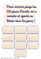 Aperçu - Feuilles d'exercices - Carnet chaque jour compte - 100 jours d'école - Page 1