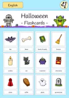 Vorschau - Präsentationen/Tafelbilder - Halloween Flashcards (Englisch) - Deckblatt